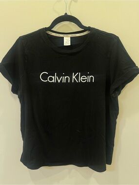 Calvin Klein Black Short-Sleeve Logo Tee